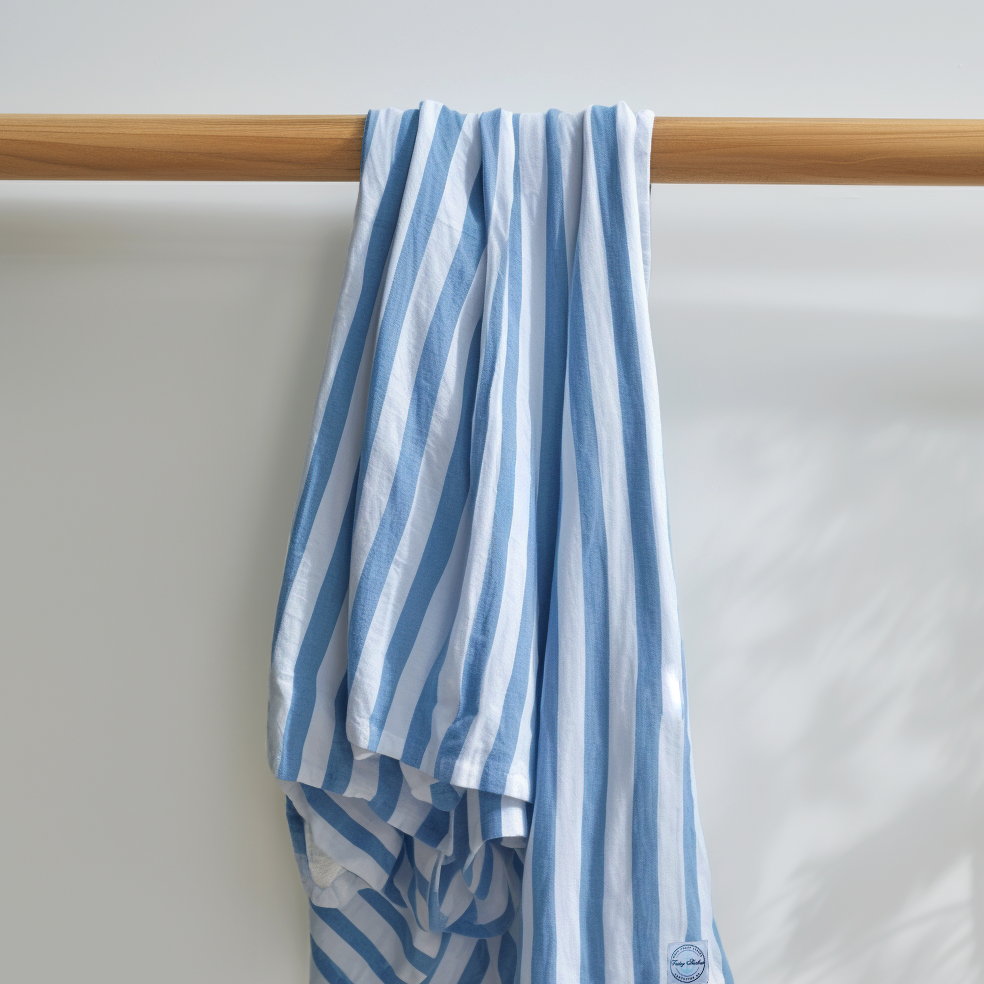 The Cloud Towel™ - Blue & White Stripe - Friday Harbour Lifestyle Company