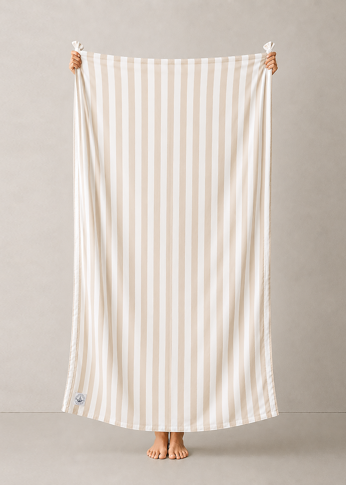 The Cloud Towel™ - Natural Oat & White Stripe