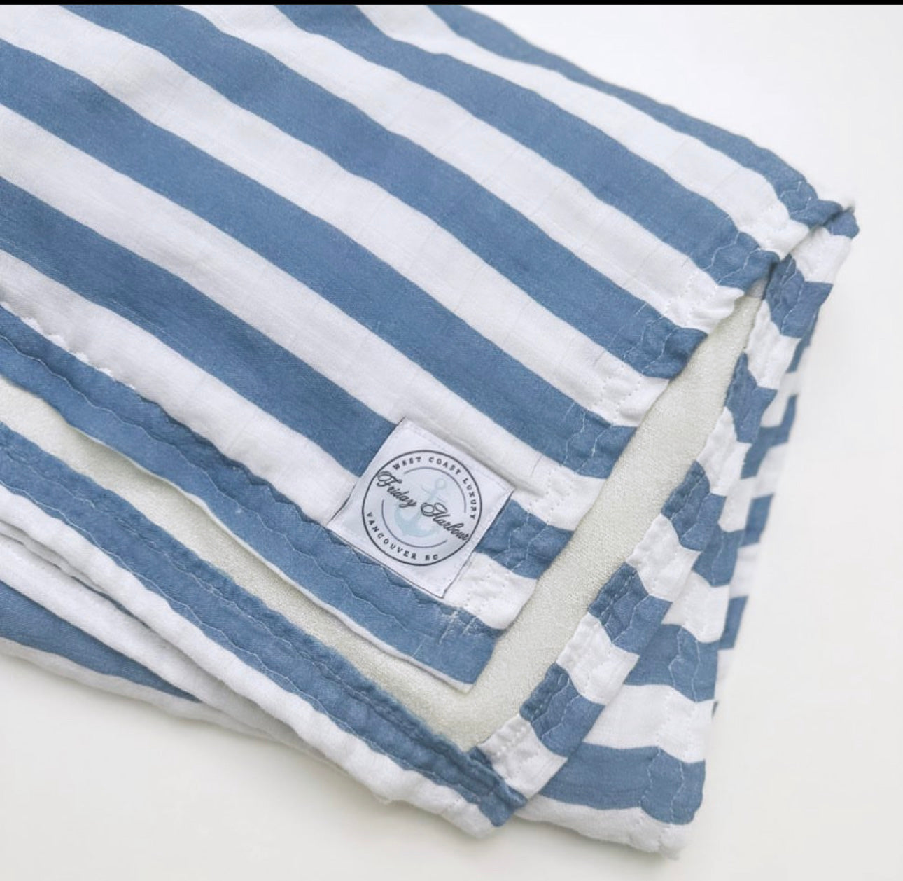The Cloud Towel™ - Blue & White Stripe - Friday Harbour Lifestyle Company