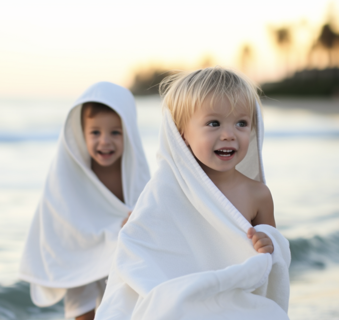 The Kids Cloud Towel - Cloud White - Friday Harbour Lifestyle Company