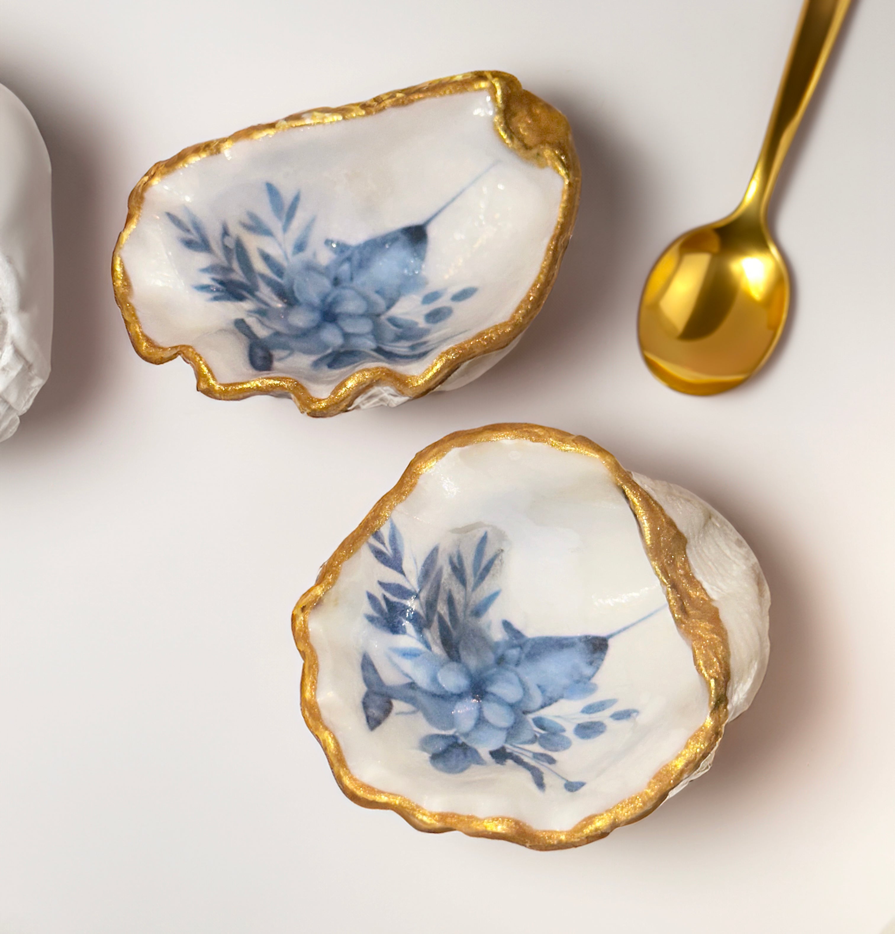 Oyster Shell Pinch Pots - Set of 2 small - Friday Harbour Lifestyle Company