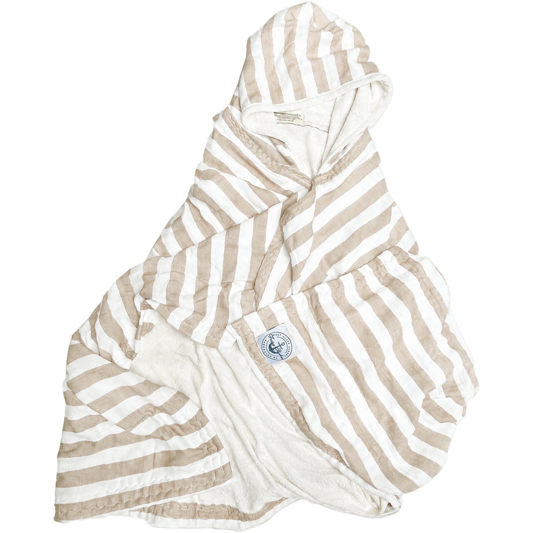 The Kids Cloud Towel - Natural Oat & White Stripe