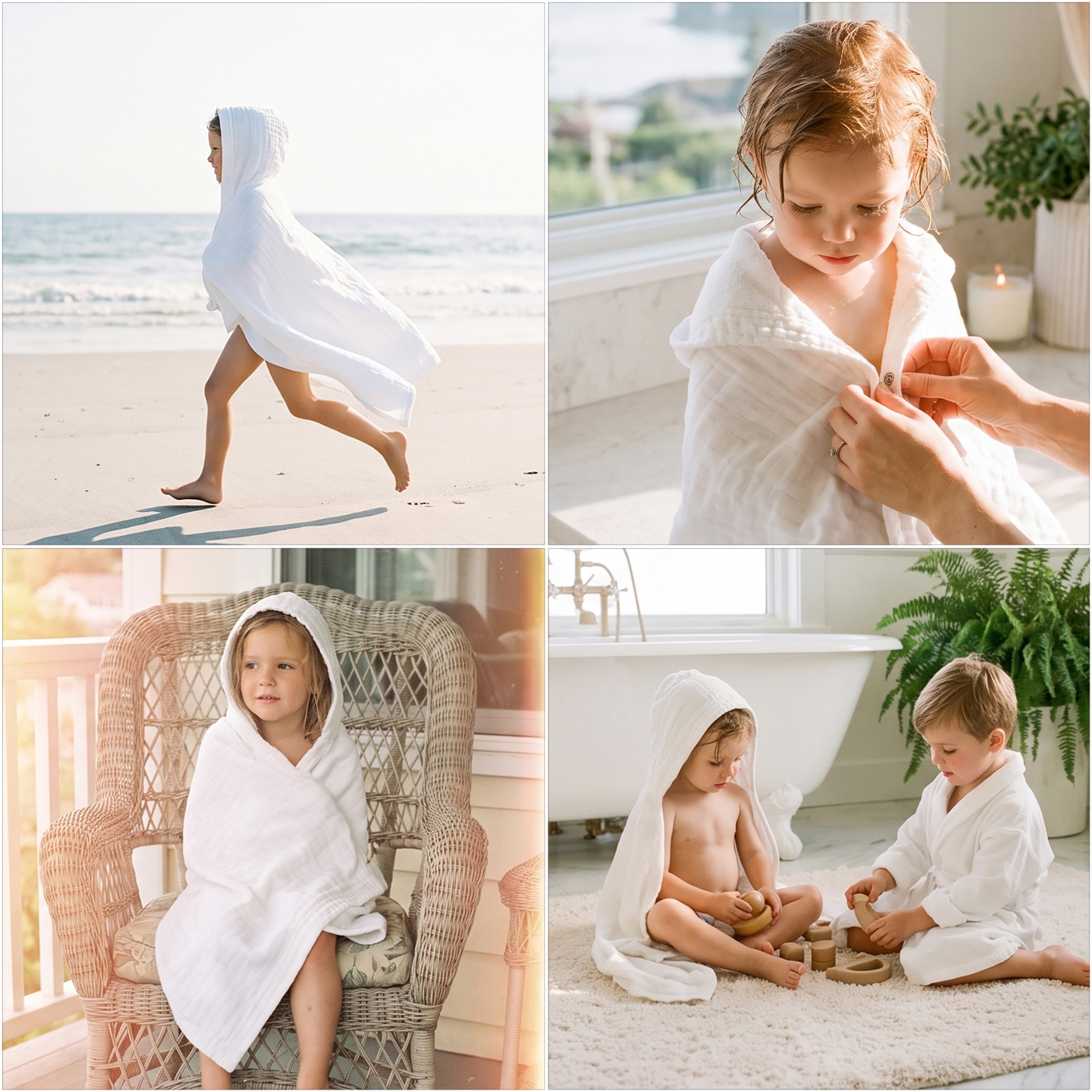 The Kids Cloud Towel - Cloud White