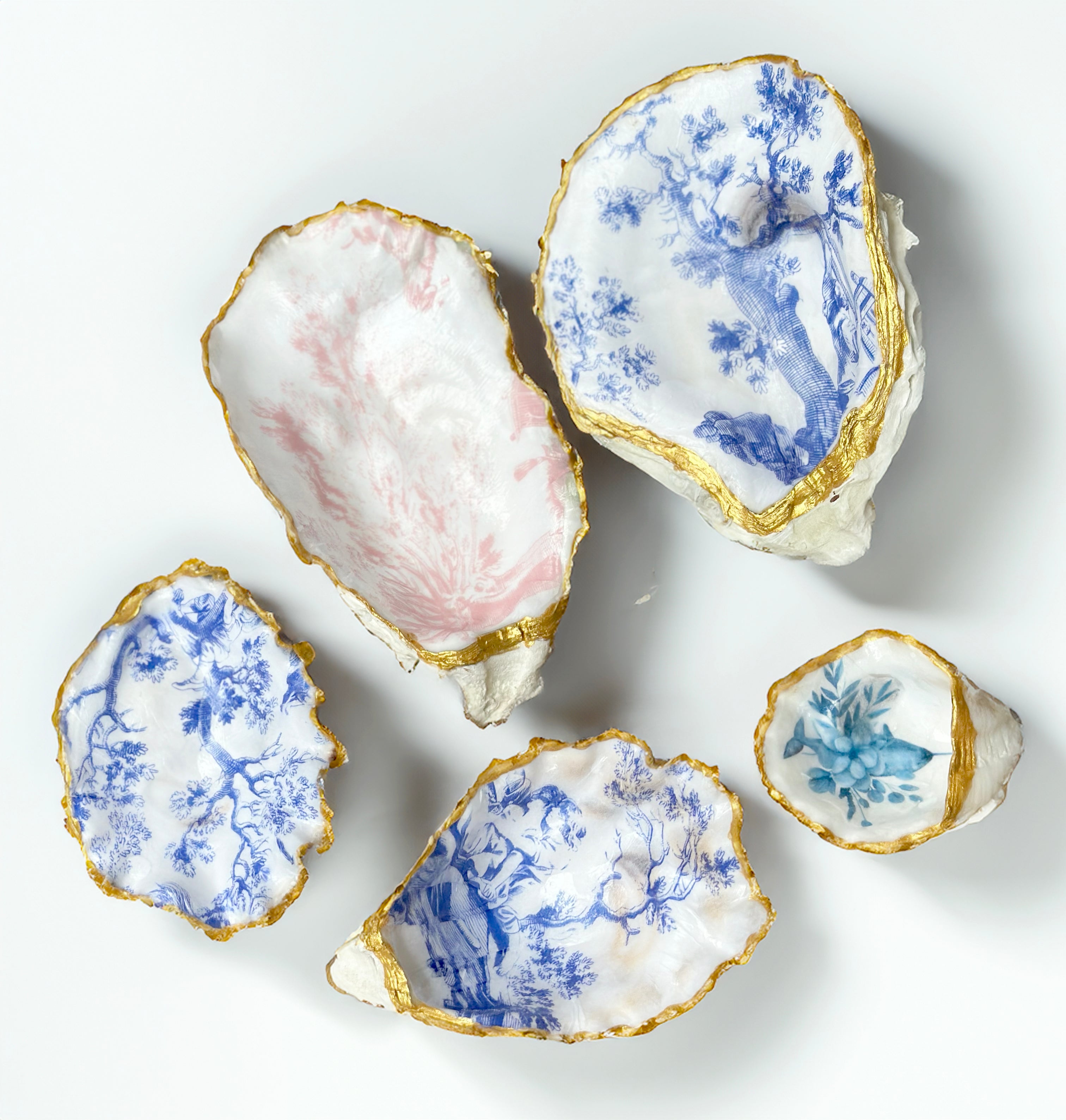 Oyster Shell Pinch Pots - Set of 2 small - Friday Harbour Lifestyle Company