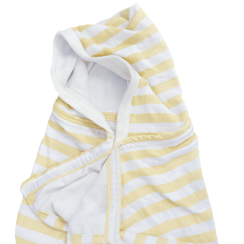 The Kids Cloud Towel - Butter Yellow & White Stripe - COMING SOON (ships mid-July)