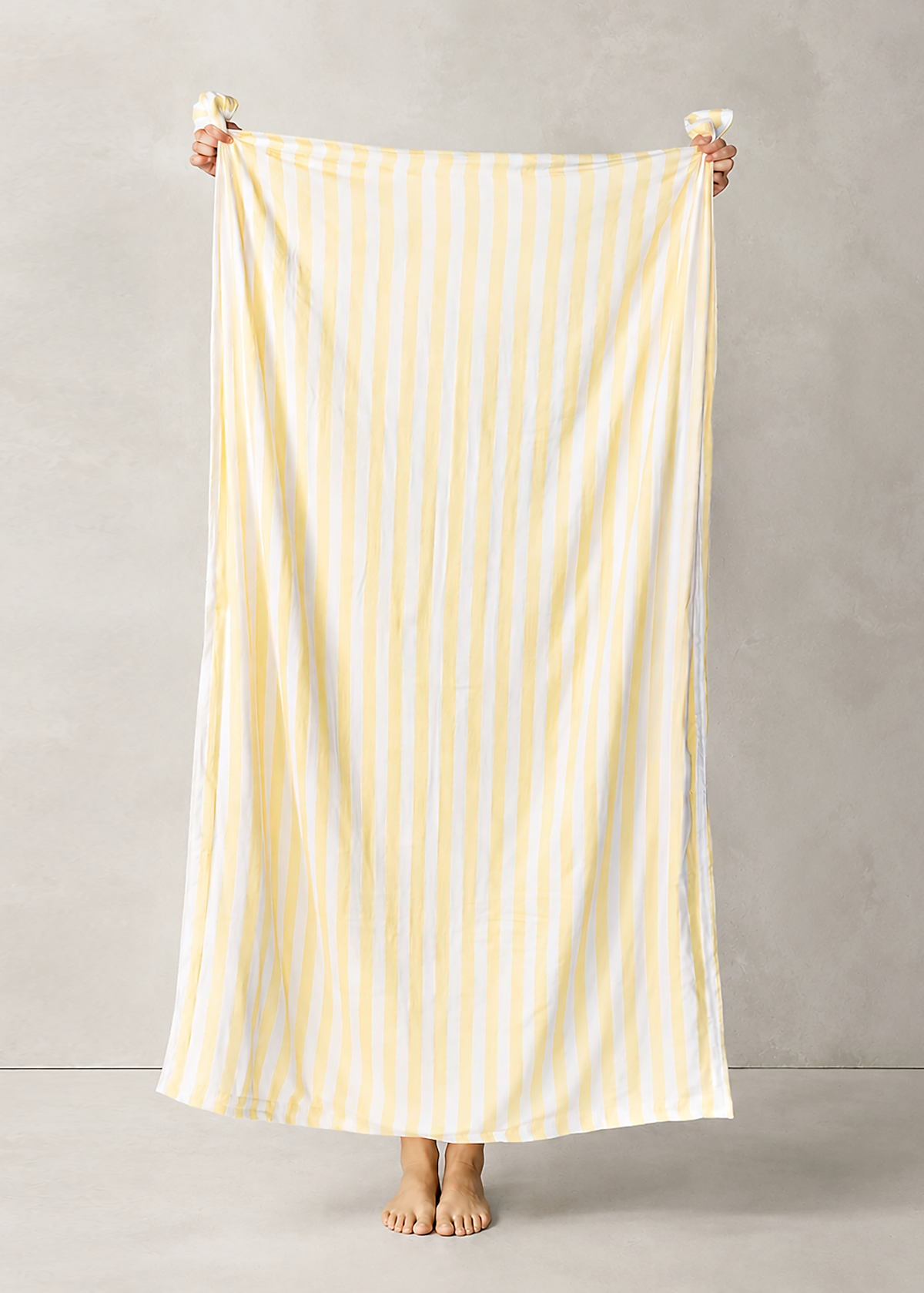 The Cloud Towel™ - Butter Yellow & White Stripe