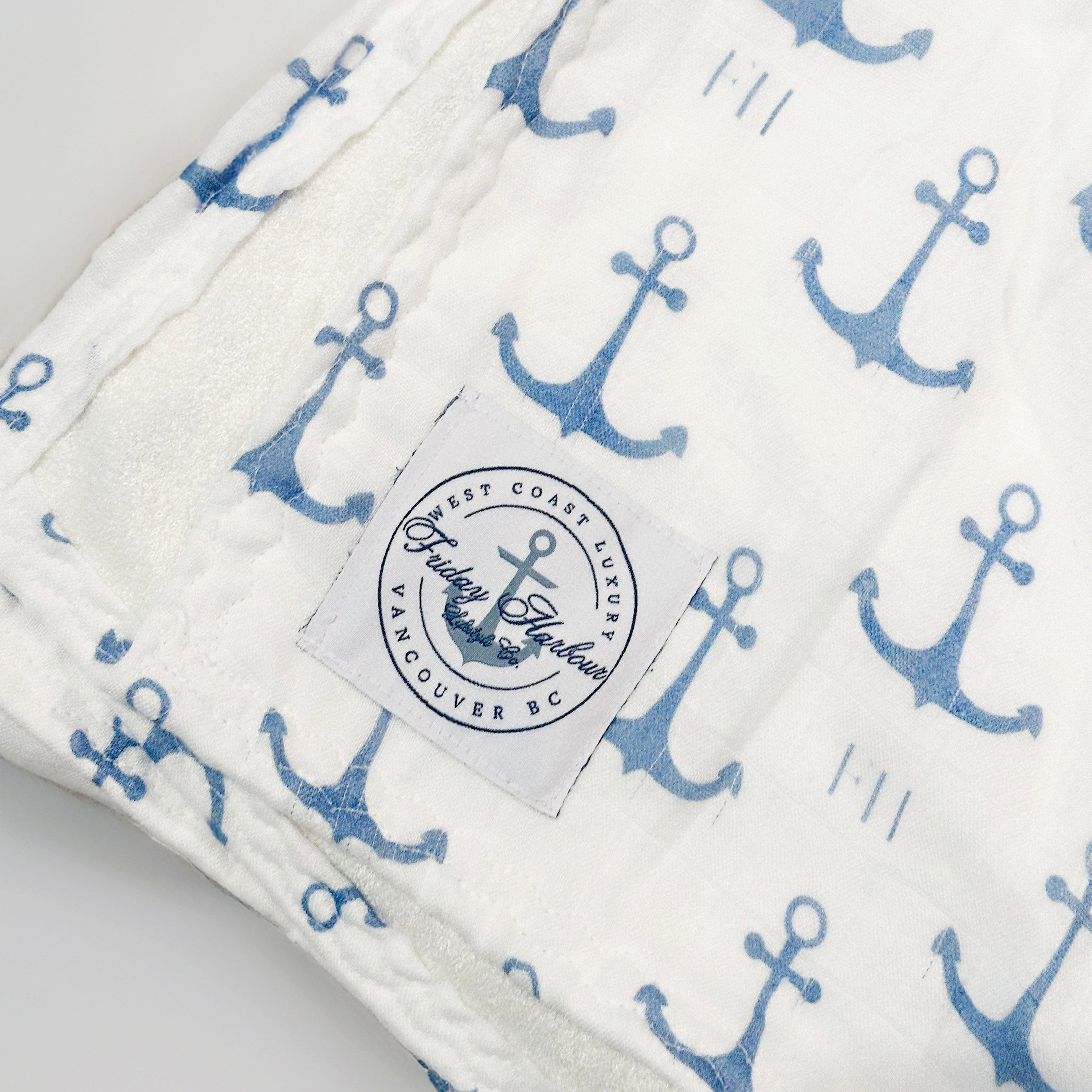 The Kids Cloud Towel - Anchors - Friday Harbour Lifestyle Company
