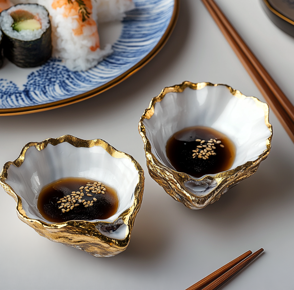 Oyster Shell Pinch Pots - Set of 2 small