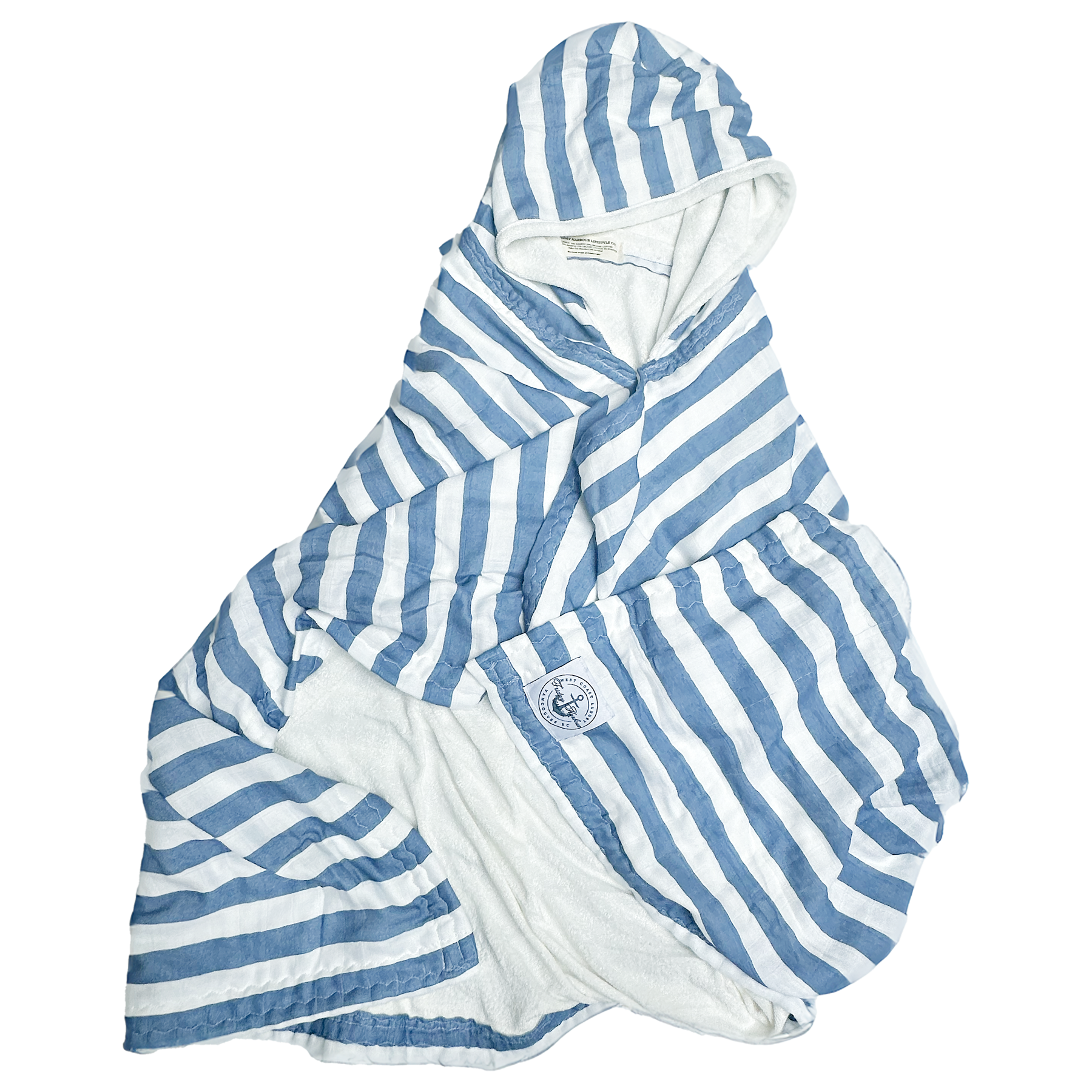 The Kids Cloud Towel - Blue & White Stripe
