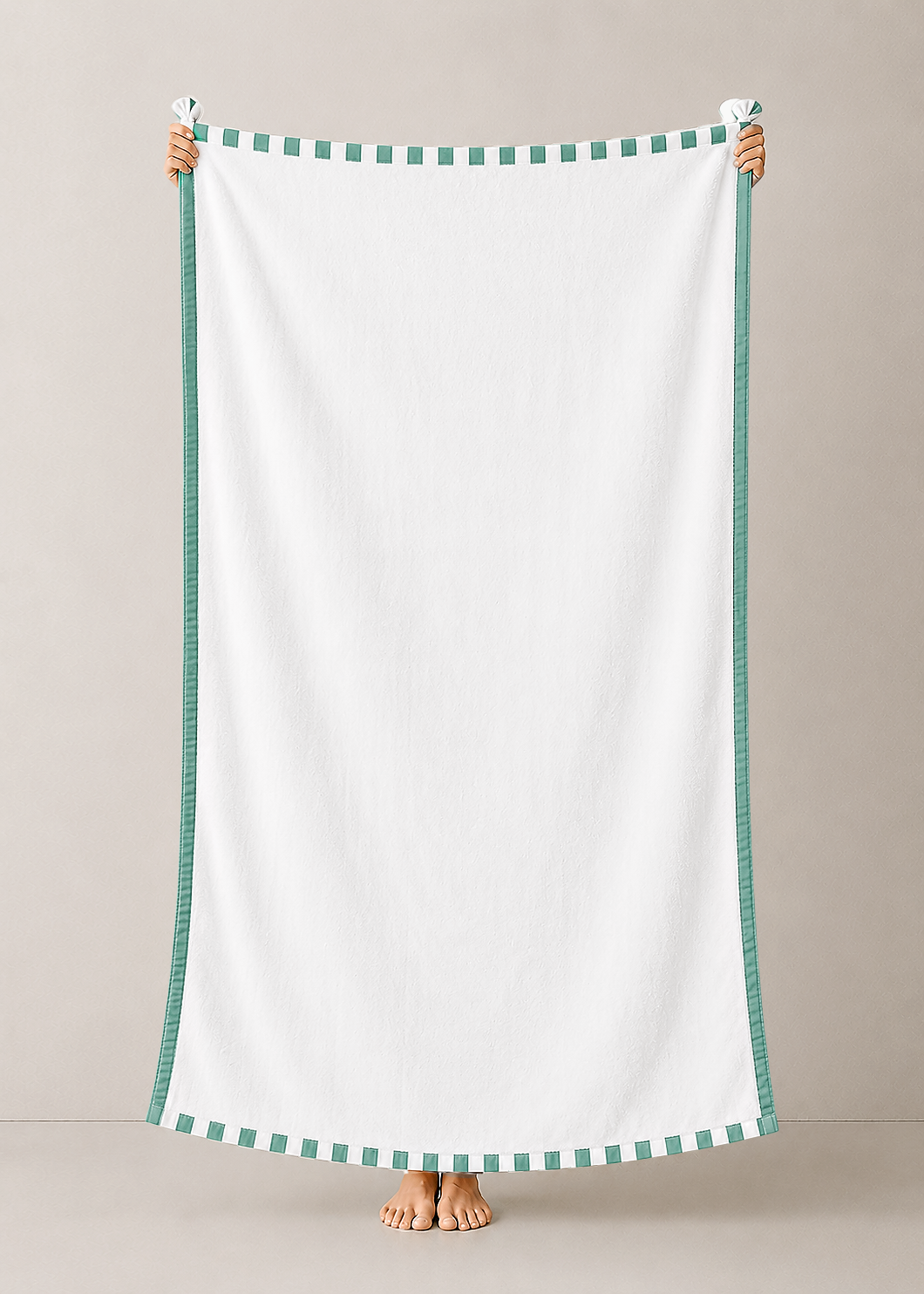 The Cloud Towel™ - Sage Green & White Stripe