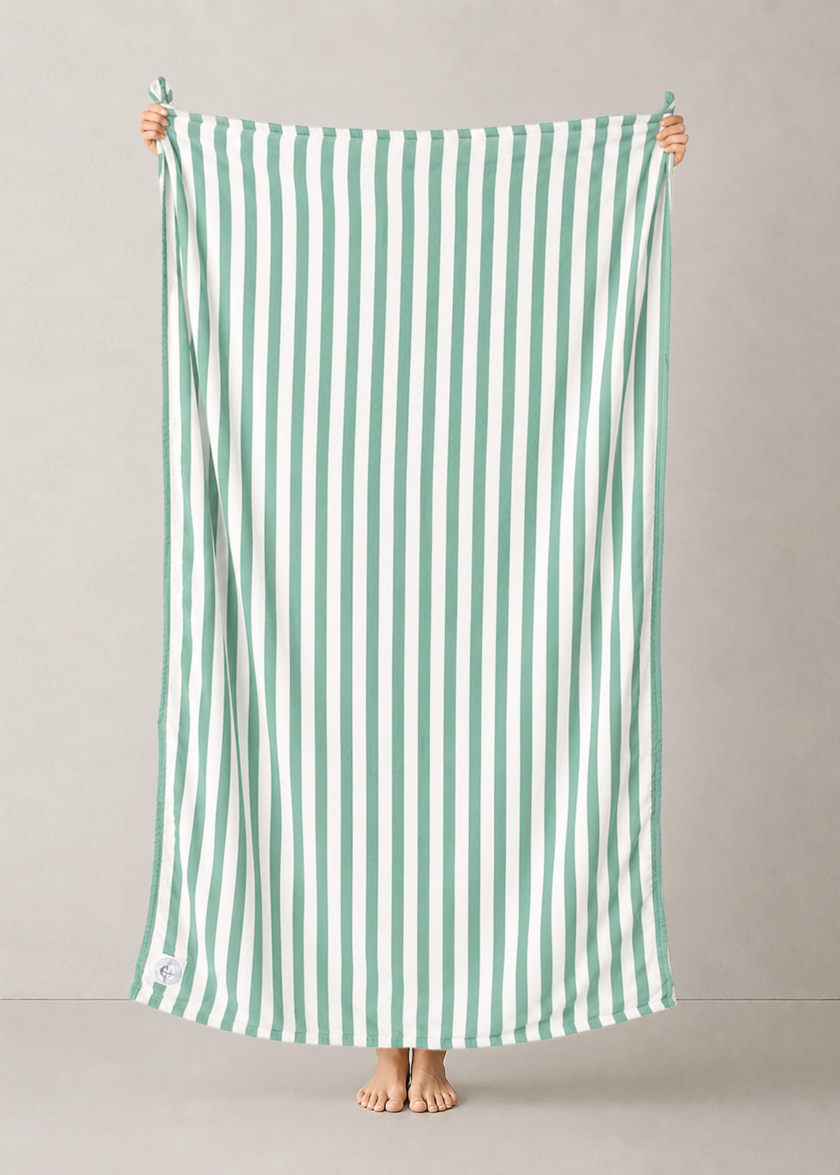 The Cloud Towel™ - Sage Green & White Stripe