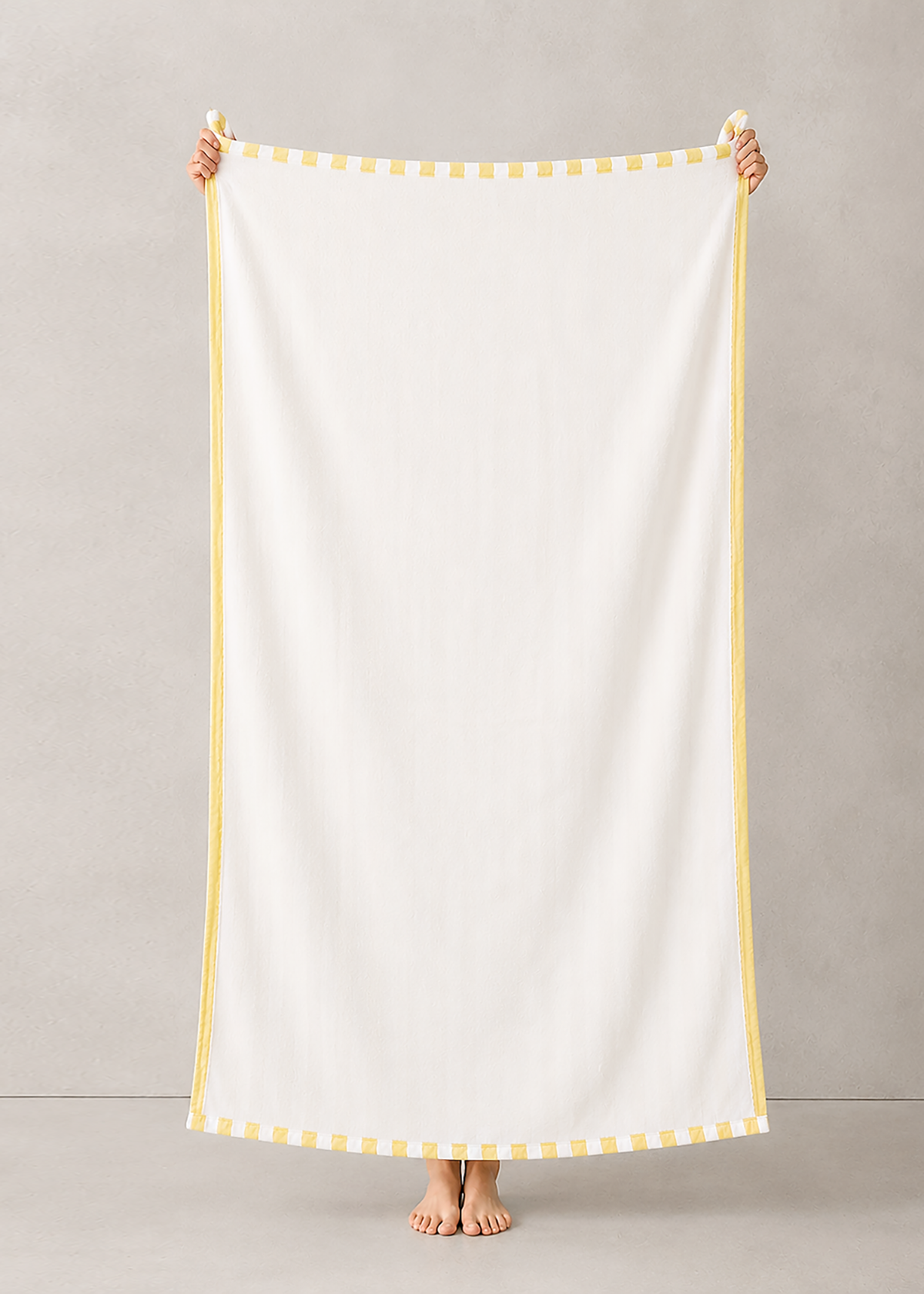 The Cloud Towel™ - Butter Yellow & White Stripe