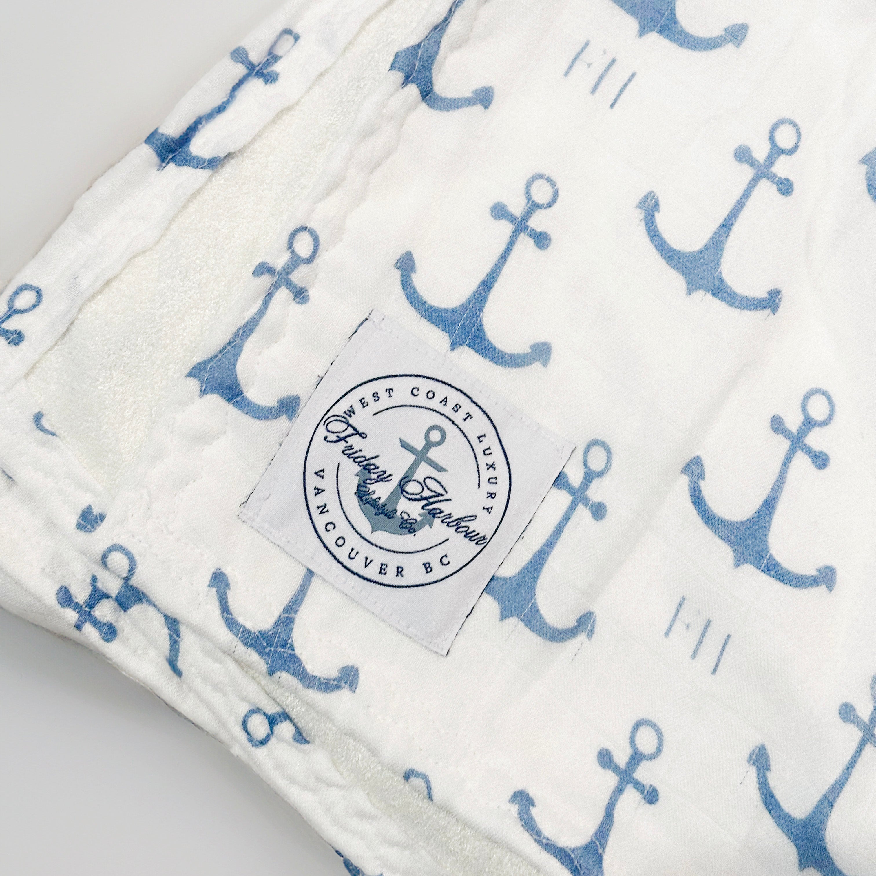 The Kids Cloud Towel - Anchors - Friday Harbour Lifestyle Company 